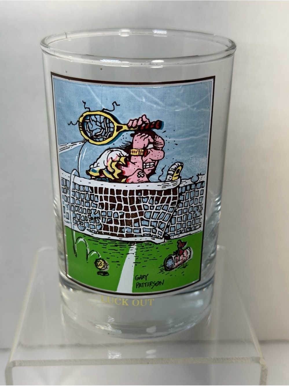 Vintage Arby's Gary Patterson 1982 Collector Series Tennis Comedy Glass